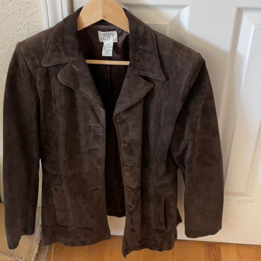 Ann Taylor Loft Leather Suede Jacket